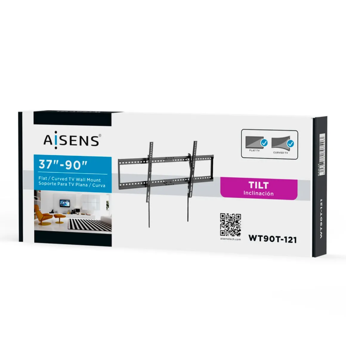 Soporte de TV Aisens WT90T-121 37''-90'' inclinable negro