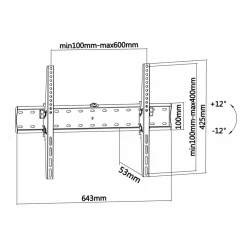 Soporte de TV Aisens WT70T-017 37''-70'' inclinable negro