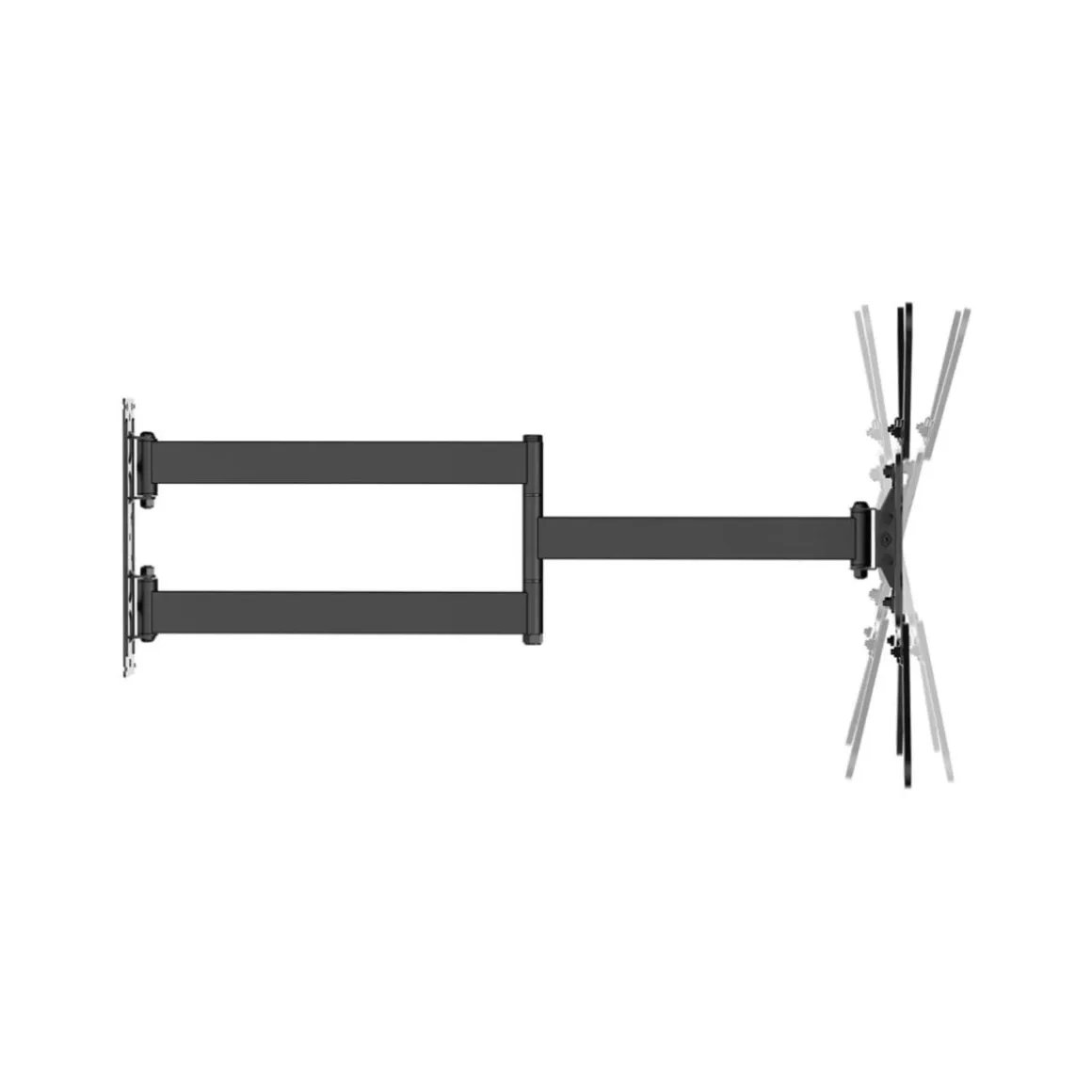 Soporte de TV Aisens WT65TSLE-383 23"-65" giratorio + inclinable para pared negro