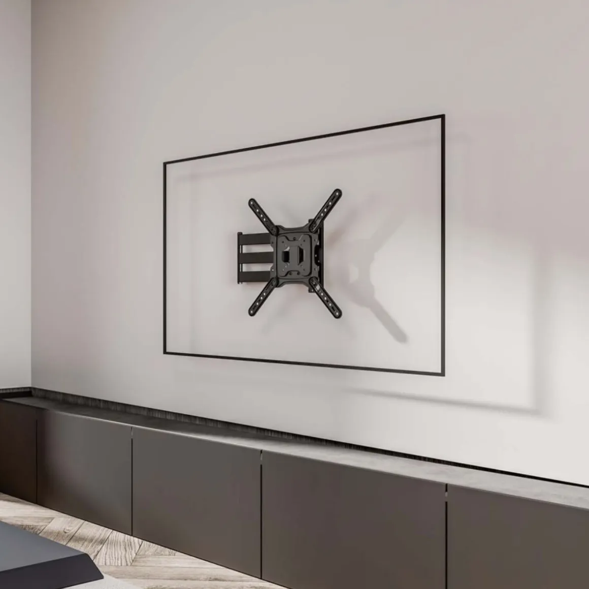 Soporte de TV Aisens WT65TSLE-383 23"-65" giratorio + inclinable para pared negro