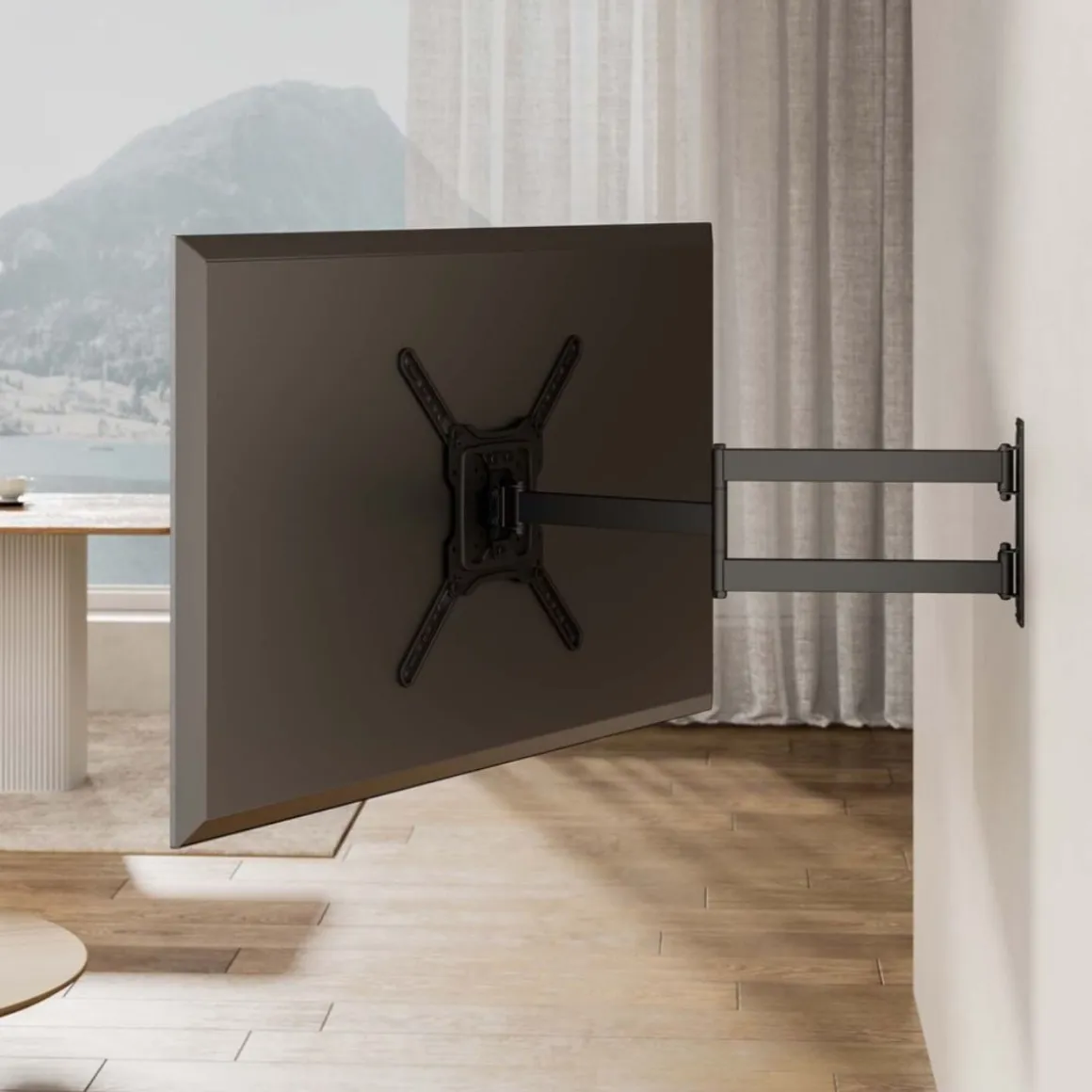 Soporte de TV Aisens WT65TSLE-383 23"-65" giratorio + inclinable para pared negro