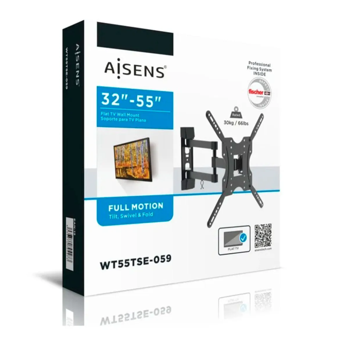 Soporte de TV Aisens WT55TSE-059 32"-55" inclinable y pivotable negro