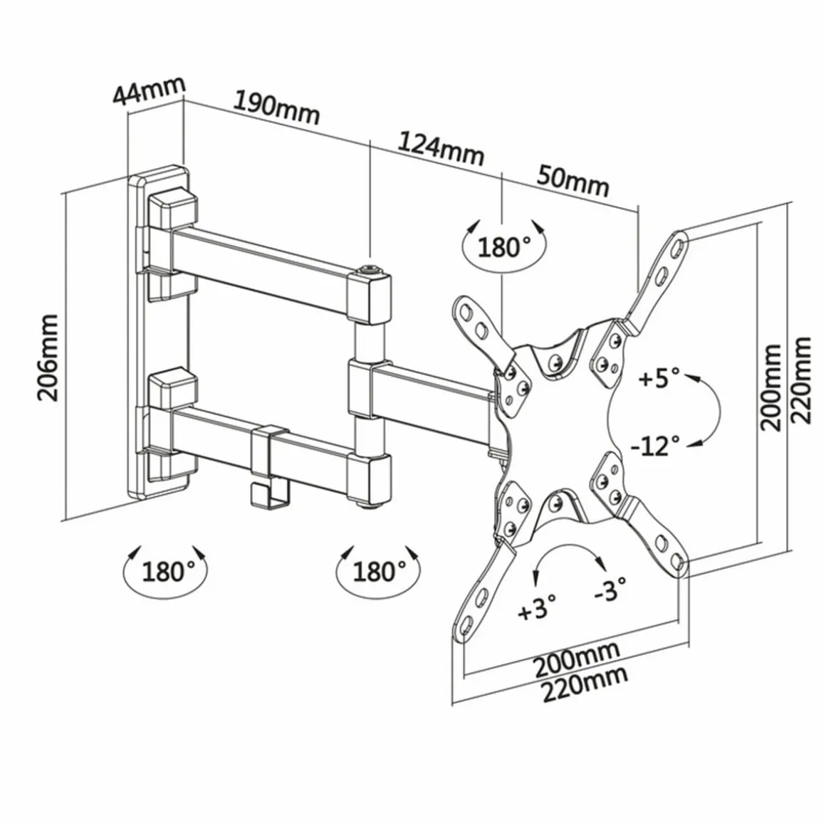 Soporte de TV Aisens WT42TSLE-011 13"-42" compatible con monitores negro