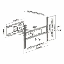 Soporte de TV Aisens WT70TSLE-023 37''-70'' inclinable y pivotable negro