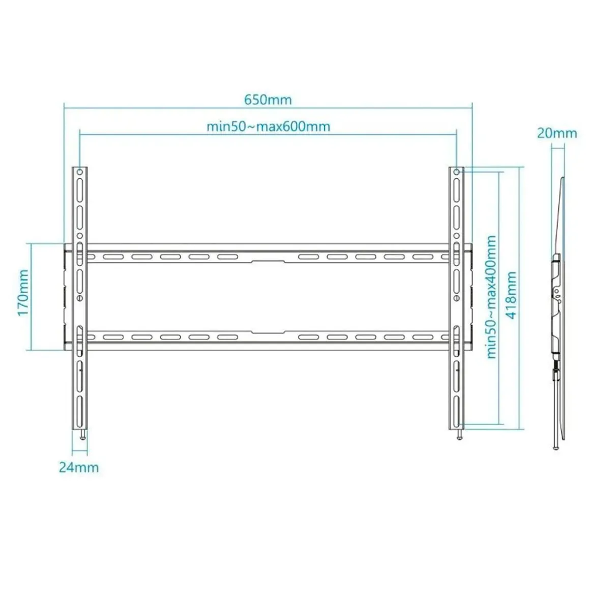 Soporte de TV fijo TooQ LP1080F-B 37’’-80’’ negro