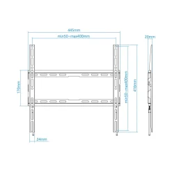 Soporte de TV fijo TooQ LP1070F-B 32''-70'' negro