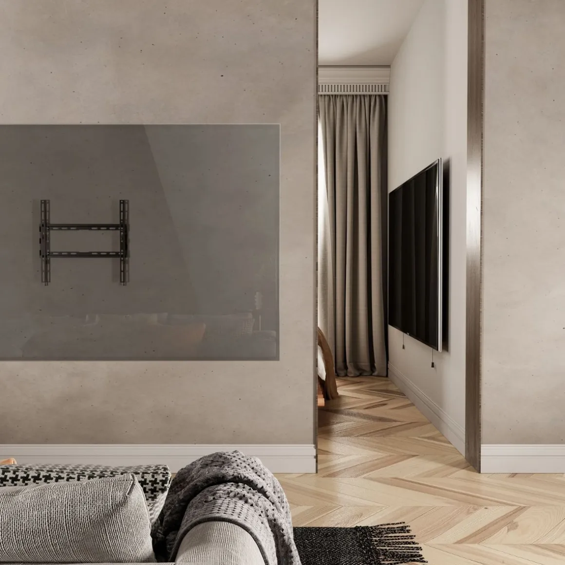 Soporte de TV Fonestar FIX-044EN 32"-70" extraplano para pared negro
