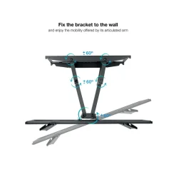 Soporte de TV LP7866TN-B 37’’-80’’ inclinable y giratorio negro