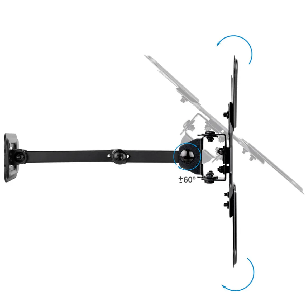 Soporte de TV TooQ LP1344TN-B 13"-43" inclinable y pivotable negro