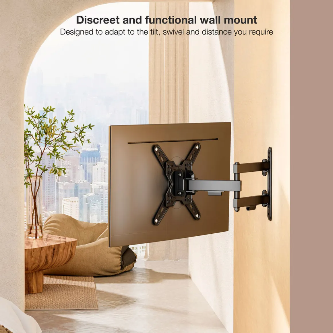 Soporte de TV TooQ LP1345TN-B 13"-43" inclinable y pivotable negro
