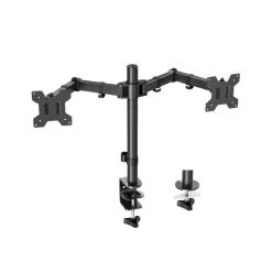 Soporte doble para monitor 14-32’’ rotación + inclinación negro