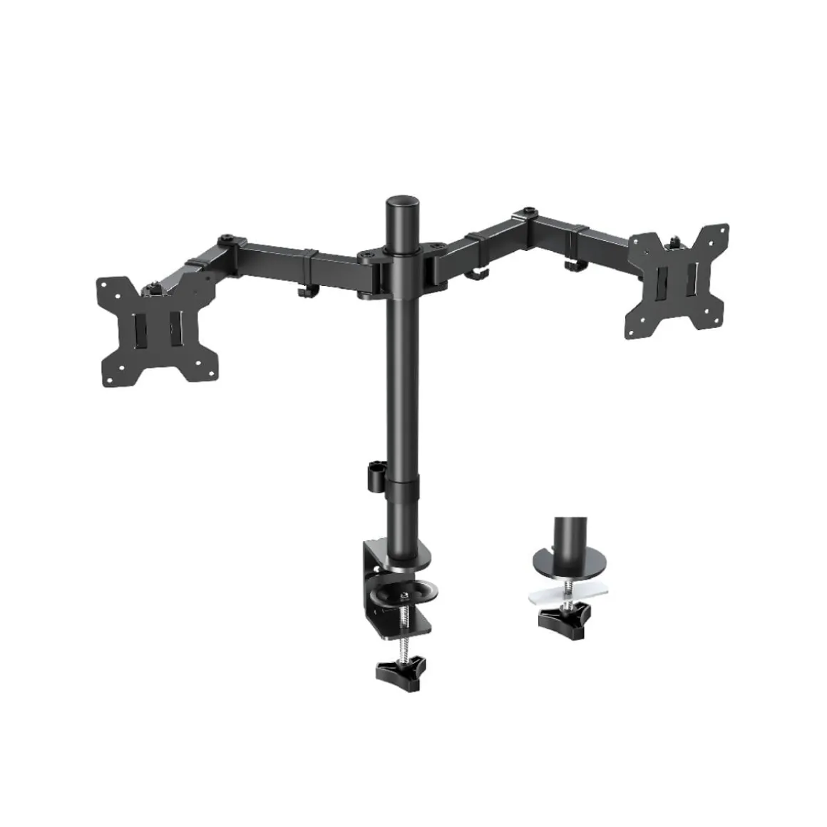 Soporte doble para monitor 14-32’’ rotación + inclinación negro