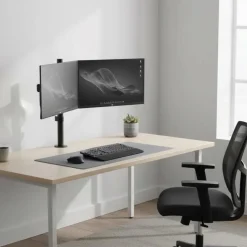 Soporte doble para monitor 14-32’’ rotación + inclinación negro