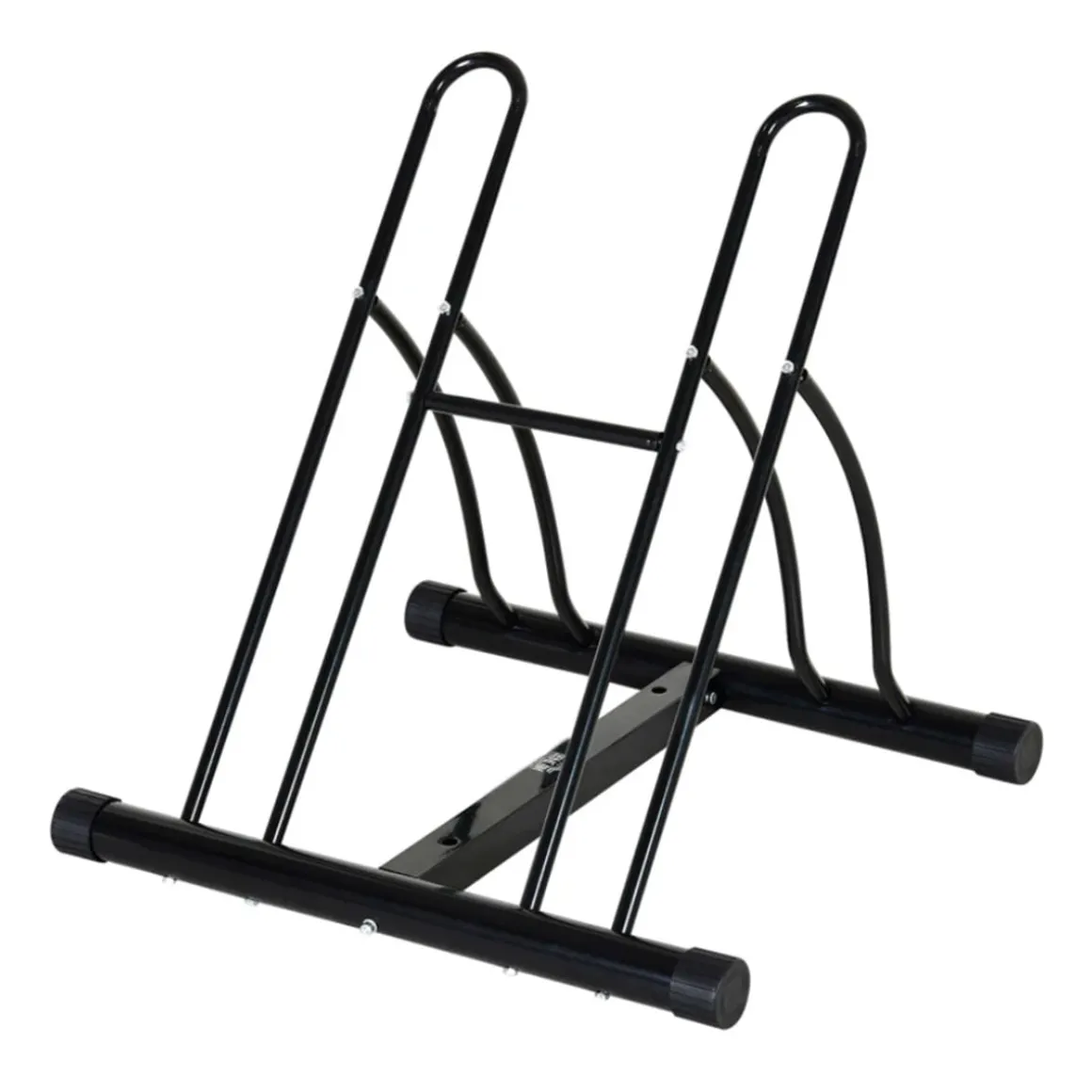 Soporte Homcom de estacionamiento para 2 bicicletas negro 57x60x54 cm