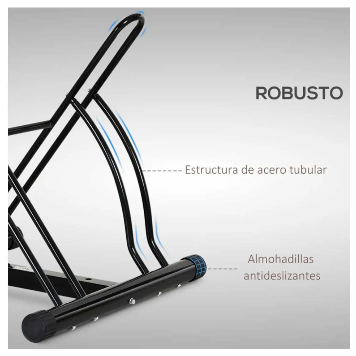 Soporte Homcom de estacionamiento para 2 bicicletas negro 57x60x54 cm