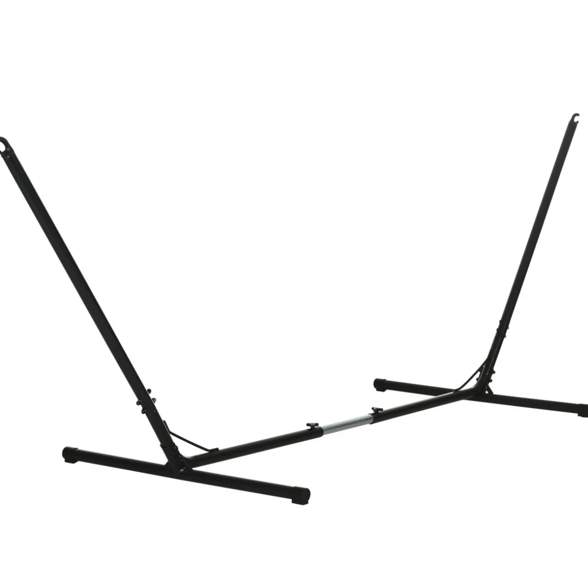 Soporte para hamacas Lux Outsunny ajustable negro 116x313-388x109 cm
