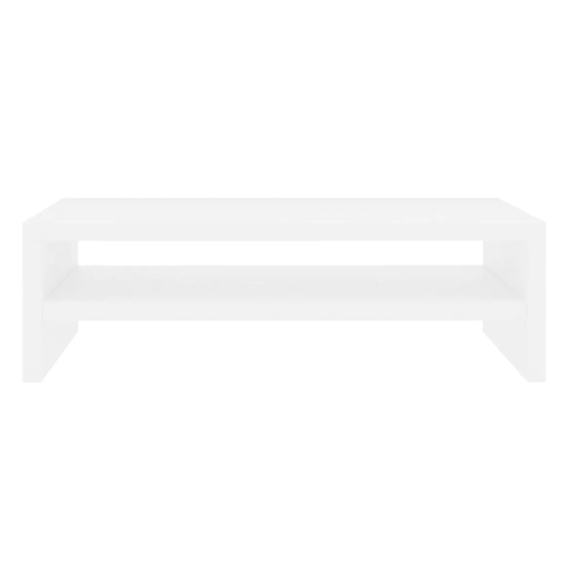 Soporte para pantalla de PC 1 estante madera blanco 13x42x24 cm