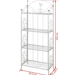 Soporte para plantas Chicken 4 niveles 153x61,5x133 cm