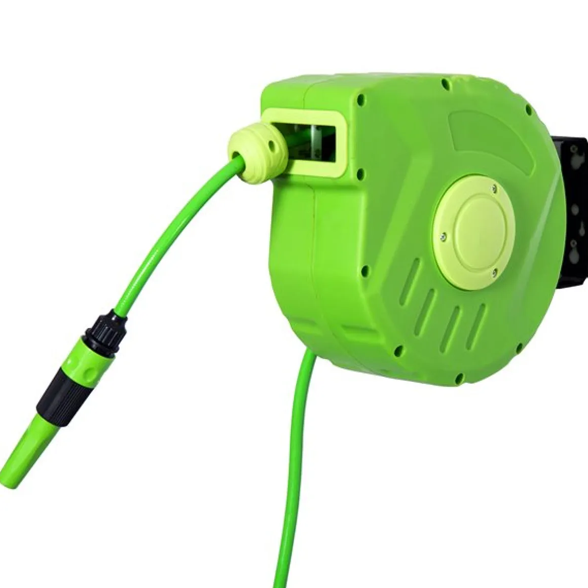 Soporte portamanguera Outsunny para pared 10 m verde