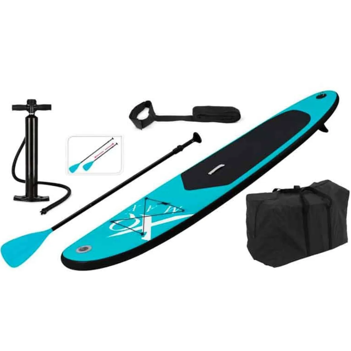 Tabla de stand-up paddle XQ Max inflable con remo azul 10x71x285 cm