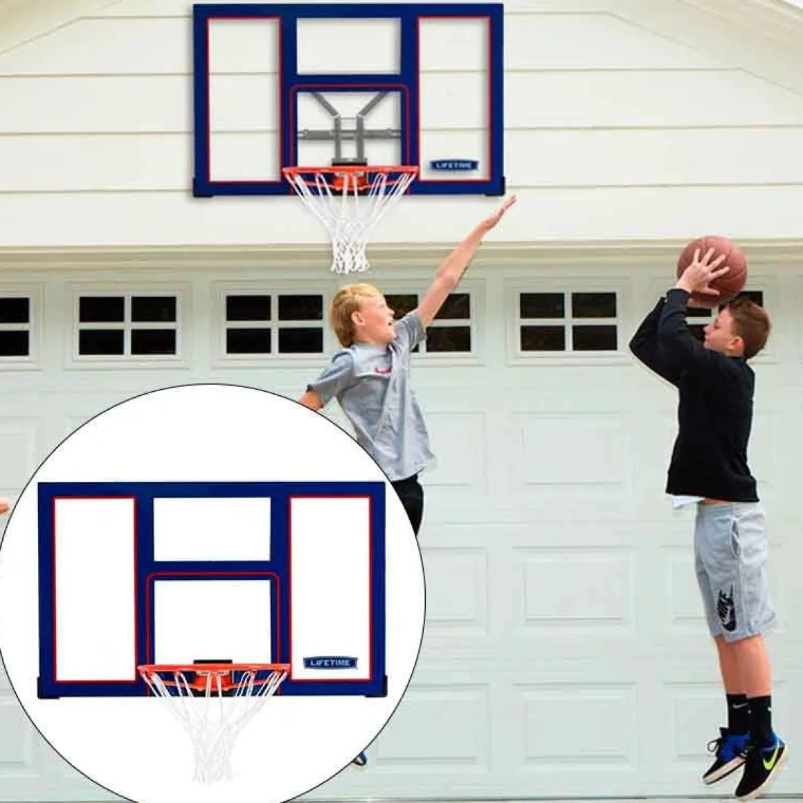 Tablero de baloncesto Lifetime ultrarresistente azul 76x122x5 cm