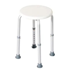Taburete de baño Homcom altura regulable blanco 35,5-54x41x32,2 cm