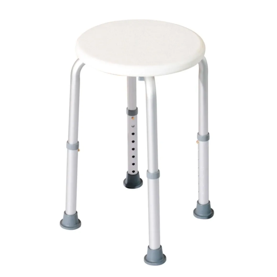 Taburete de baño Homcom altura regulable blanco 35,5-54x41x32,2 cm