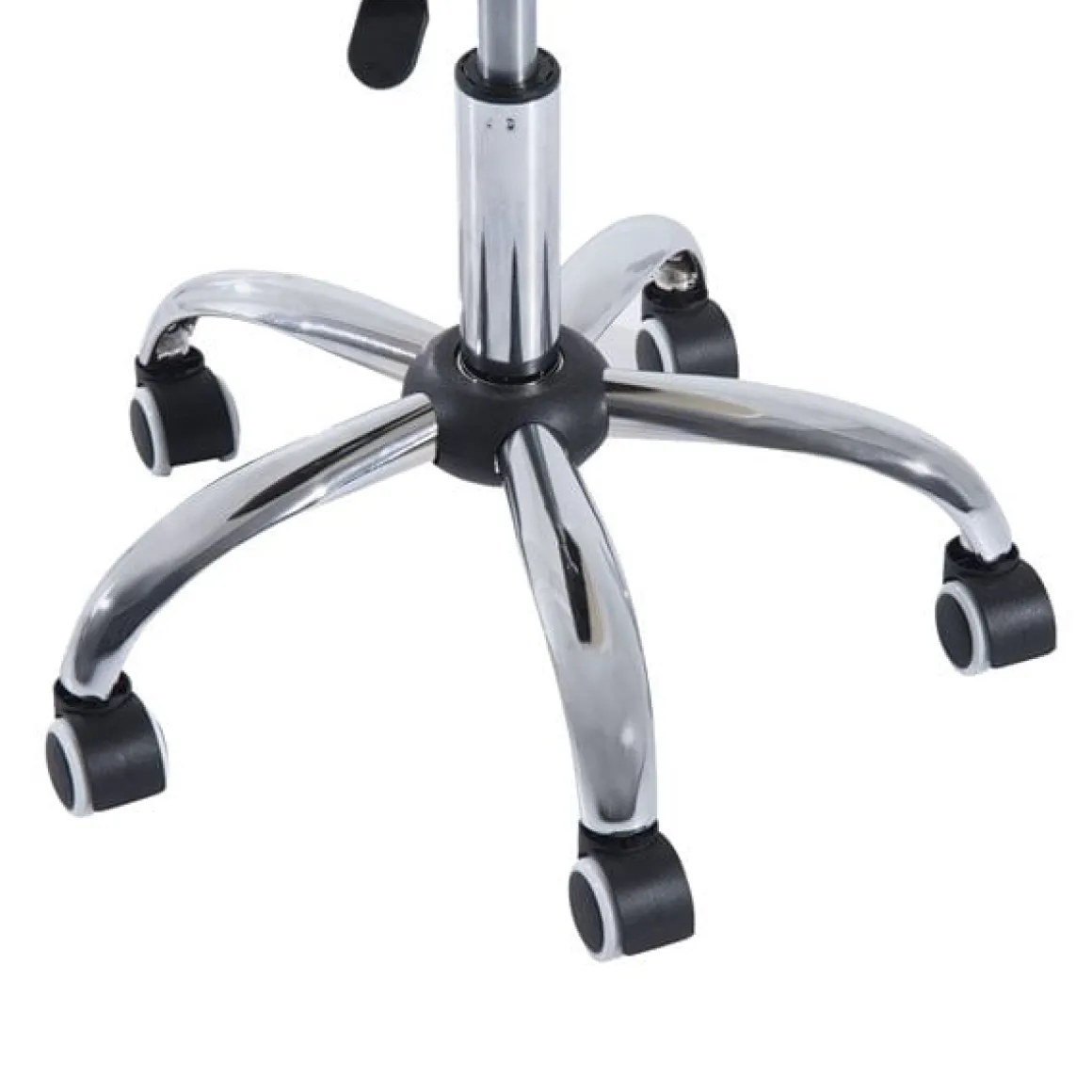 Taburete de trabajo Homcom con ruedas giratorias blanco 49-61x52x53 cm