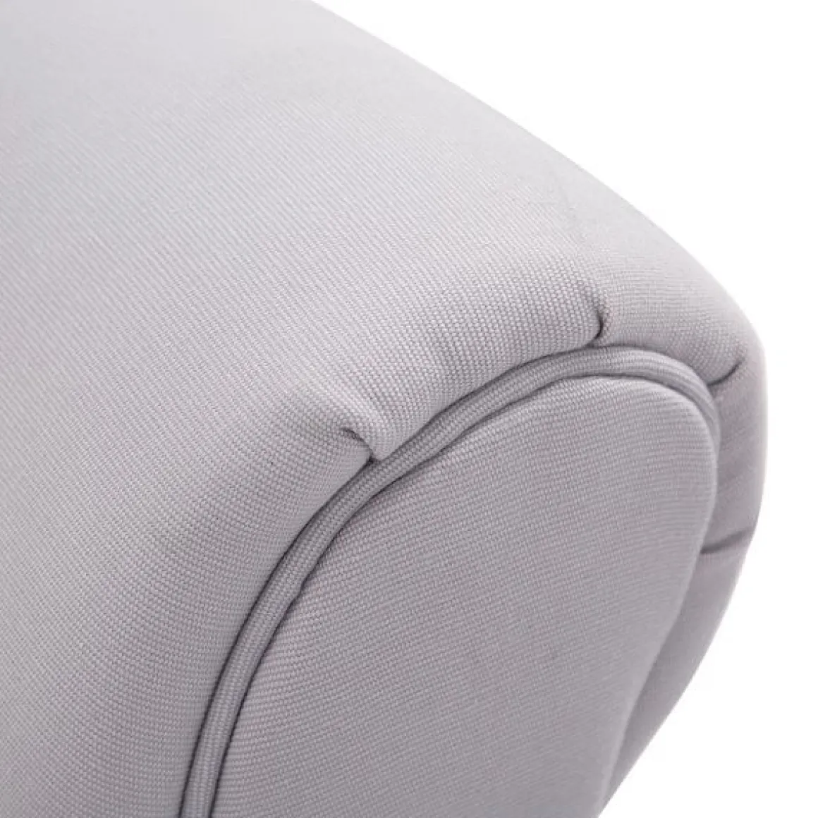 Taburete pie de cama con brazos tapizados gris 130kg 102x31x51 cm