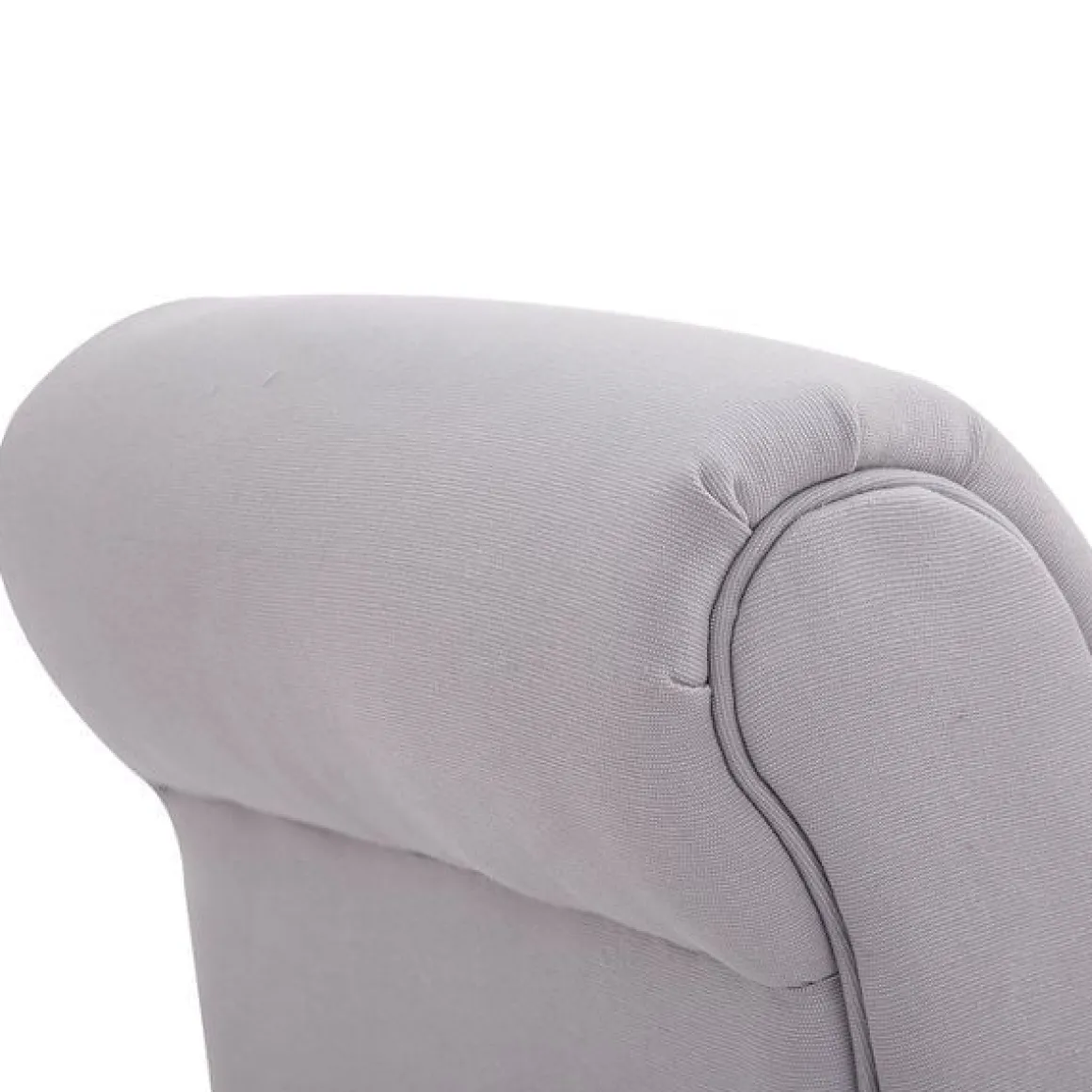 Taburete pie de cama con brazos tapizados gris 130kg 102x31x51 cm