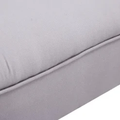 Taburete pie de cama con brazos tapizados gris 130kg 102x31x51 cm