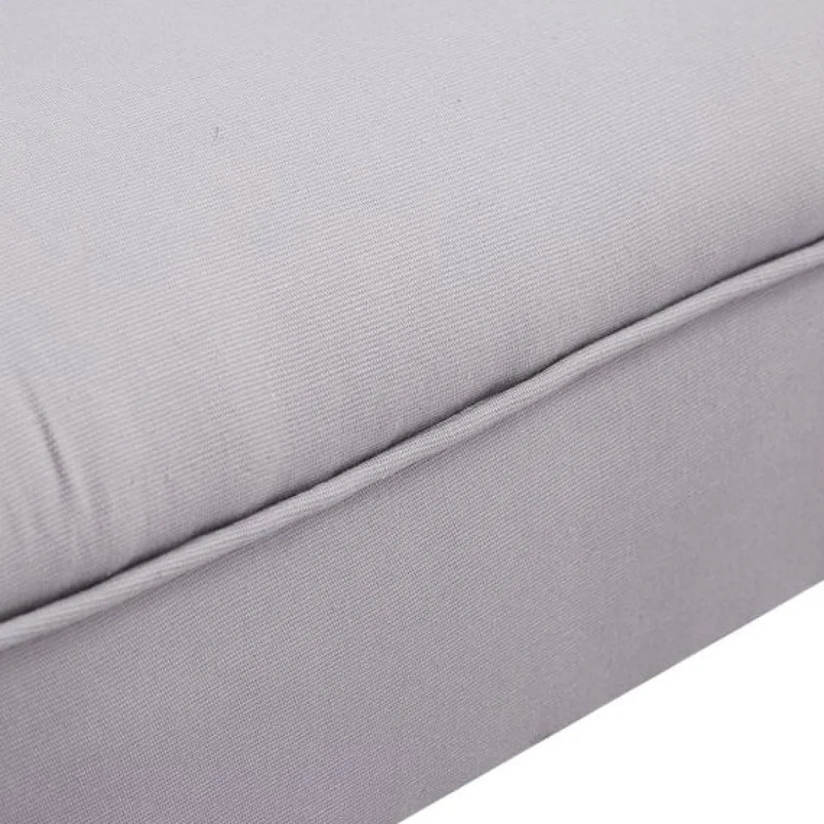 Taburete pie de cama con brazos tapizados gris 130kg 102x31x51 cm
