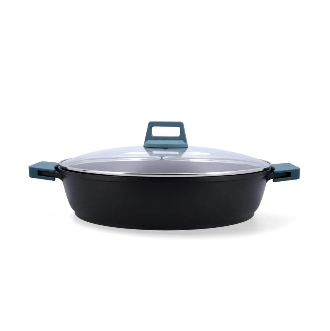 Tartera Confort Quid con tapa aluminio fundido azul/negro