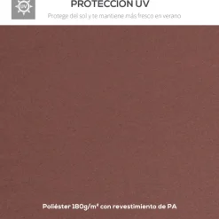 Techo de repuesto Outsunny 2 niveles marrón 400x300 cm