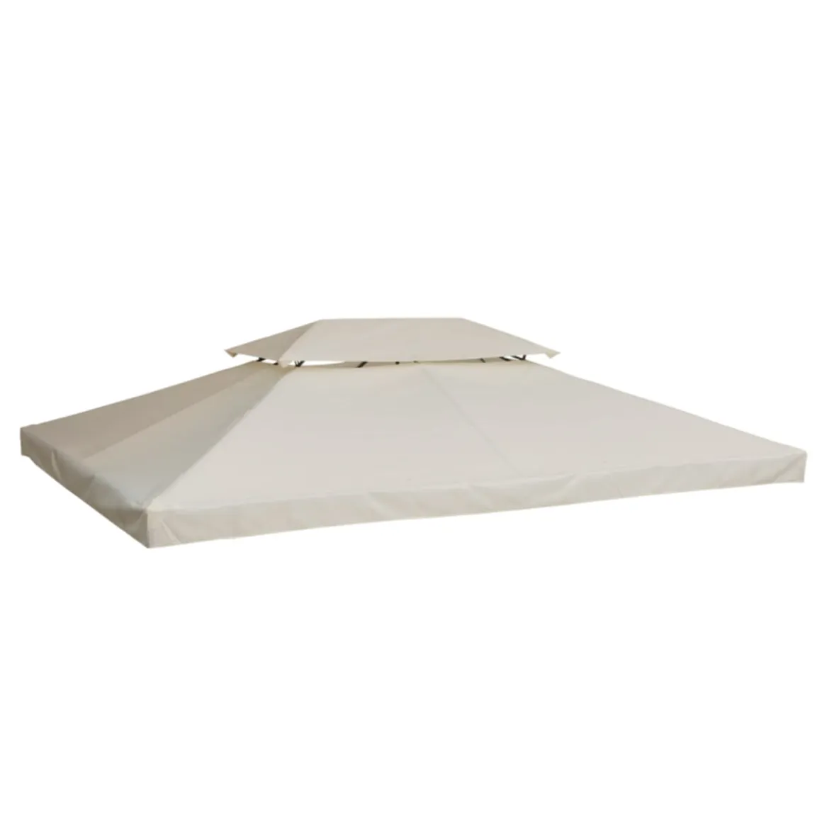 Techo de repuesto para carpa Outsunny 2 niveles crema 400x300 cm