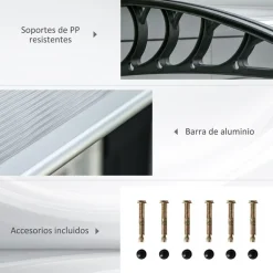 Tejadillo protecor Outsunny transparente 27x200x96 cm