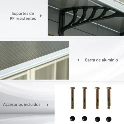 Tejadillo protector Outsunny marrón 300x96x27 cm