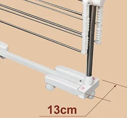 Tendedero de ropa Homcom 3 niveles con ruedas plegable 152x80-142x55 cm