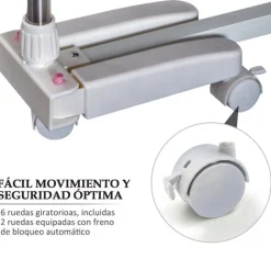 Tendedero de ropa Homcom 4 niveles con ruedas plegable 172x80-142x55 cm