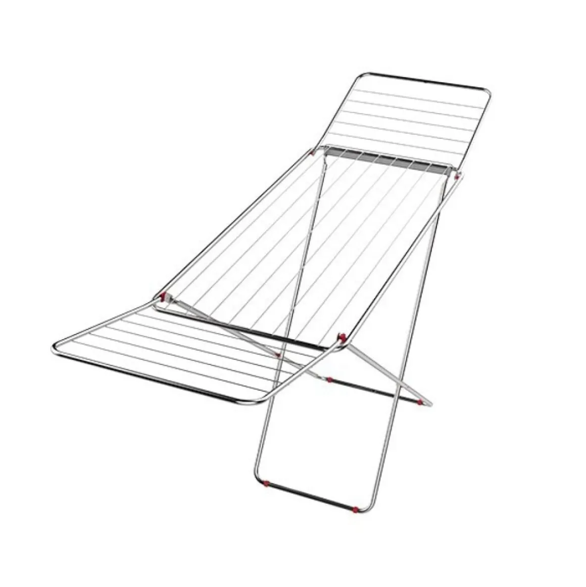 Tendedero plegable con alas abatibles gris 104,5 x181x54,5 cm