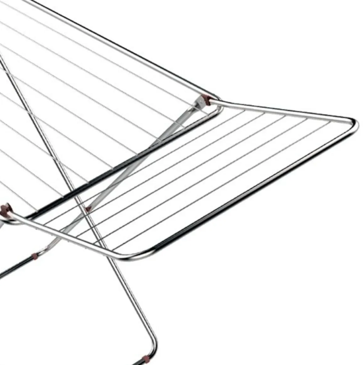 Tendedero plegable con alas abatibles gris 104,5 x181x54,5 cm