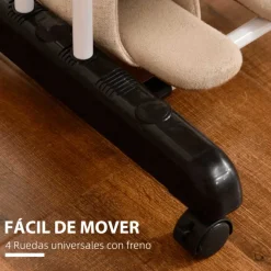 Tendedero plegable Homcom 3 niveles con alas plegables y colgadores negro/blanco 177x73x64 cm
