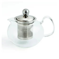 Tetera Serenia Quid con tapa filtro inox vidrio transparente 55 cl