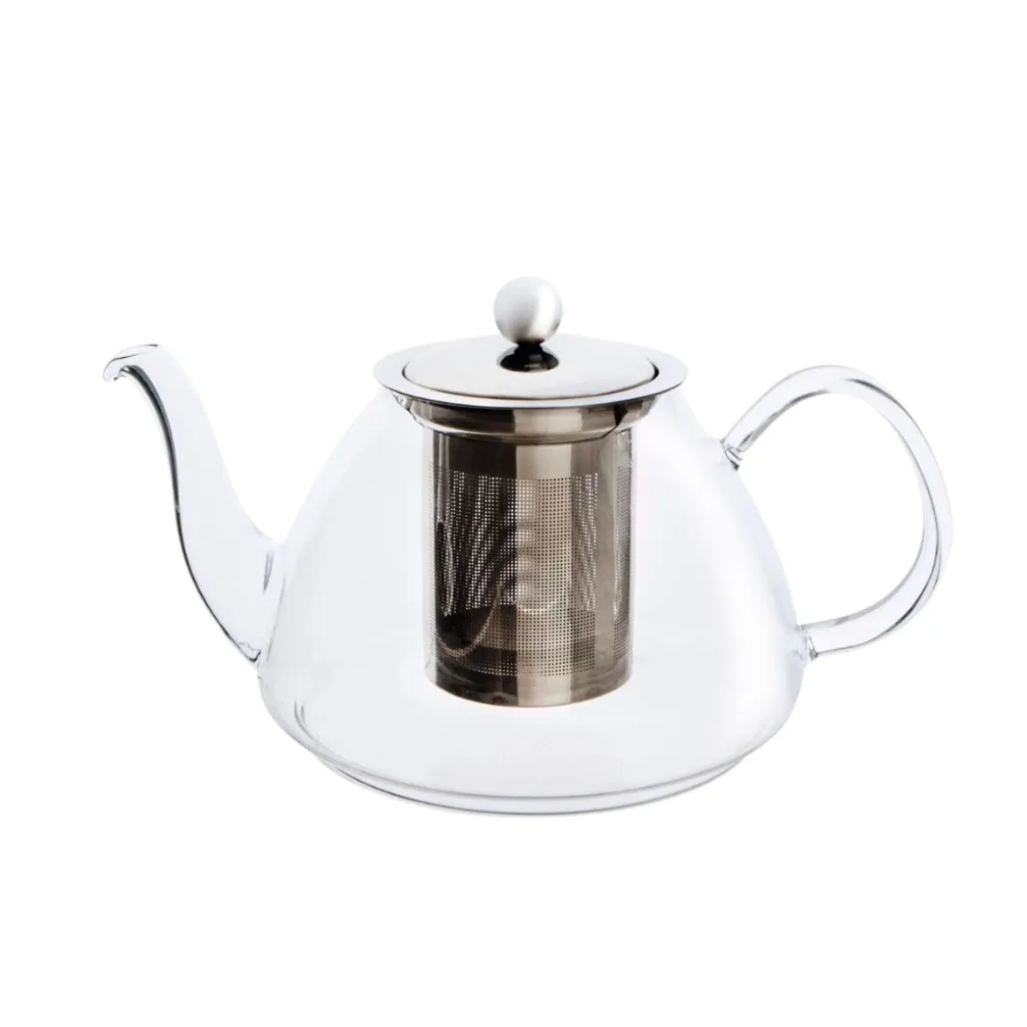 Tetera Serenia Quid filtro inox con tapa vidrio transparente 1L