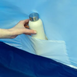 Tienda de campaña Aktive 3 personas de doble techo con avance y accesorios azul/verde