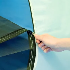 Tienda de campaña Aktive 3 personas de doble techo con avance y accesorios azul/verde