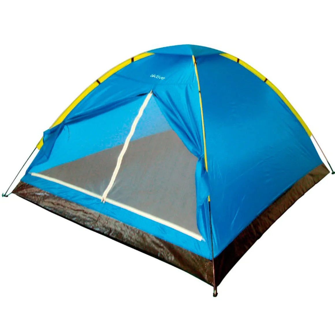 Tienda de campaña Dome Aktive Camping 4 personas azul 130x210x240 cm