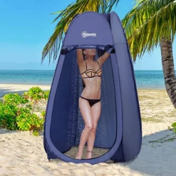 Tienda de campaña multifuncional Outsunny impermeable plegable Pop-Up azul 185x100x100 cm