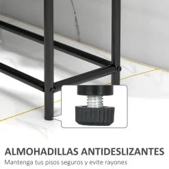 Toallero de pie Lanzarote Homcom 2 barras para colgar metal negro 110x66x20 cm