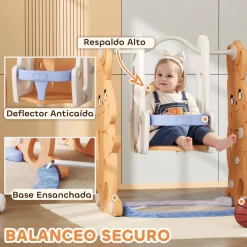 Tobogán infantil Bunny Aiyaplay 4 en 1 +18M 107x147,5x160 cm